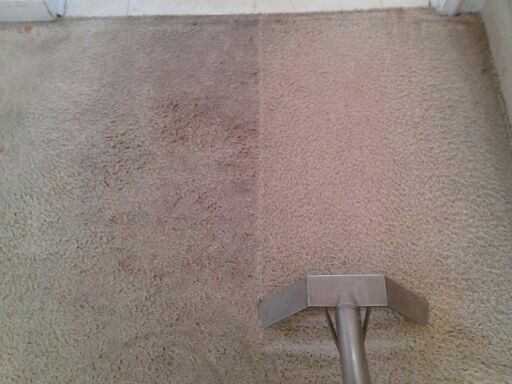 Cleaning process on dirty carpet in Stockbridge GA 